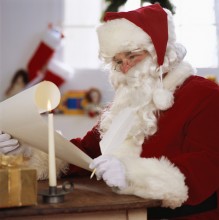 Santa Claus Reading a List
