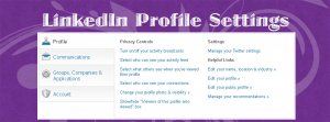 LinkedIn Profile Settings