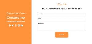 Musician Contact Form After