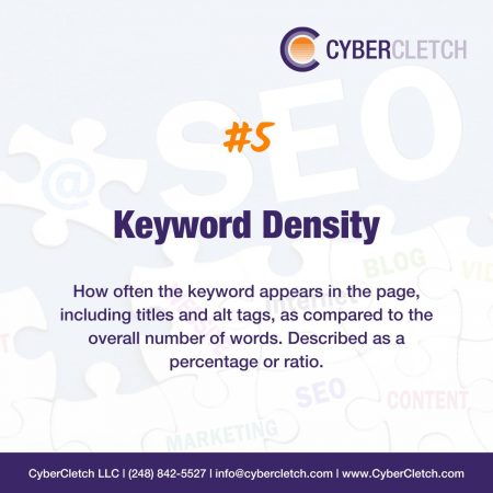 10 essential SEO terms for website owners #5 Keyword density