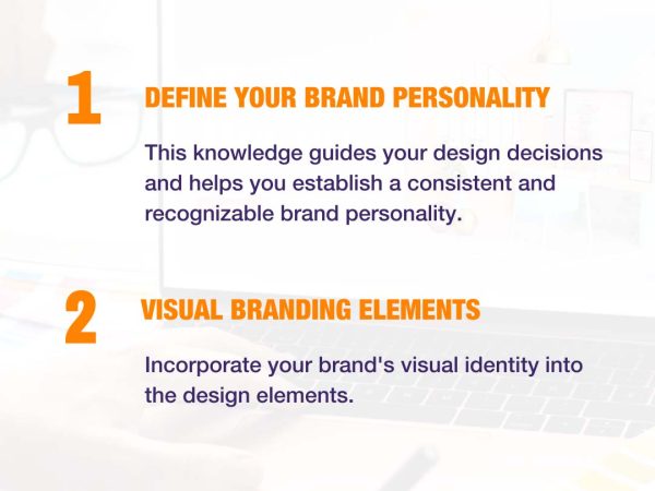 Craft a Distinct Brand Identity in Web Design - Points 1 and 2 text